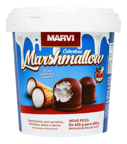 Marshmallow De Colher Pote Marvi Recheio De Doces O Melhor