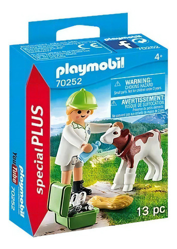 Juego Playmobil Special Plus Veterinaria Con Ternero 13 Pzas