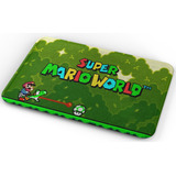 Tapete Super Mario World Logo Mario Baño Lavable 50x80cm