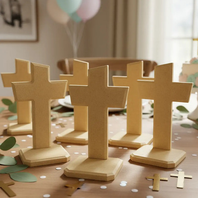Cruz Grande De Madera Mdf (10 Piezas)