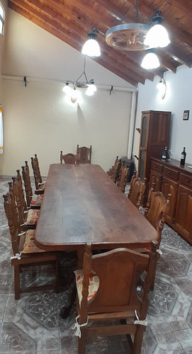 Juego De Comedor/quincho De Algarrobo Mesa 3 Mtr. X0.80 Mtr.