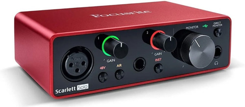 Placa De Sonido Focusrite Scarlett Solo 3 Gene Interface