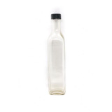 Botella Vidrio Aceite Licor Con Tapa 500 Cuadrada Cc X12 