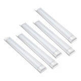 Kit 5 Lâmpada Luminaria Led Tubular 120cm 6000k 40w Completa