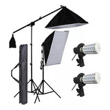 Softbox Hairlight Luz Superior Brazo Boom 2 Focos Led 50x70 