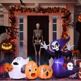 Inflables Halloween Gatos Calavazas Brujas Deco Fiestas Exte