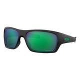 Anteojos De Sol Polarizados Oakley Turbine Standard Con Marco De O Matter Color Matte Black, Lente Jade De Plutonite Prizm, Varilla Matte Black De O Matter - Oo9263