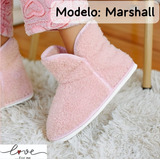 Pantufla Cerrada Botita Corderito Nordico Peluche Divinas