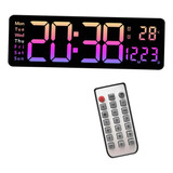 Reloj De Pared Grande Con Pantalla Led, Temporizador Rosa