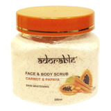  Adorable Exfoliante Cuerpo Y Rostro Zanahoria-papaya 300 Ml