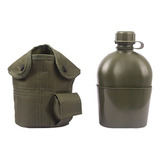 Kit Cantil + Caneco + Porta Cantil Hidratação Militar Verde