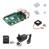 Kit Raspberry Pi4 8gb Cartão 32 Fonte Cabo Cooler Dissipador