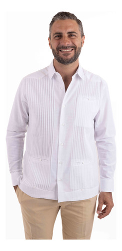 Guayabera Manga Larga Blanca 117l