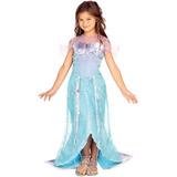Disfraz Para Niña Princesa Sirena Talla Small (4-6)-