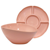 Set Bowl Grande + Copetinero Picada Melamina Juego X2 Uni