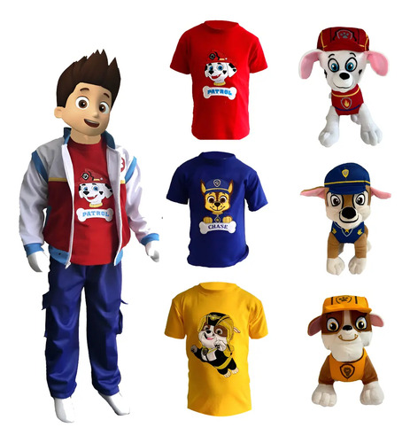 Disfraz/pants Ryder Paw Patrol Bordado Playera Y Peluche