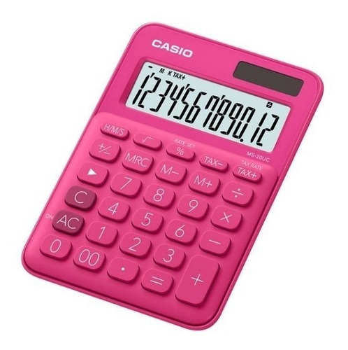 Calculadora Casio Ms-20uc Original 12 Digitos Rosa Envios