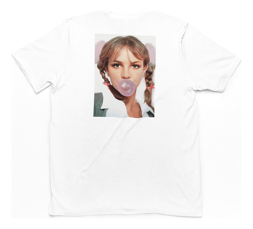 Playera Blanca, Manga Corta De Britney Spears