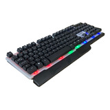 Teclado Gamer Pro Led Laser Semi Mecânico Com Apoio De Punho Cor De Teclado Sortido Idioma Português Brasil