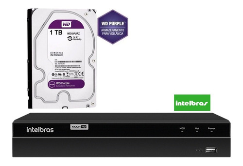 Dvr Intelbras 4 Canais Multihd Mhdx 1204 C/ Hd Wd Purple