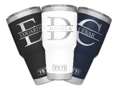 Termo Yeti 30 Oz Inicial Nombre Personalizado Grabado Laser