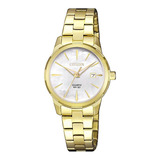 Reloj Pulsera Citizen Classic Quartz Eu6072-56d, Para Mujer Color