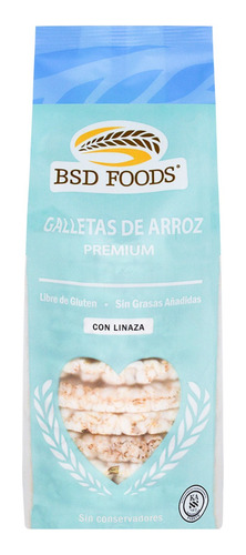 Kit 3 Bolsas Galletas De Arroz Con Linaza Libre De Gluten
