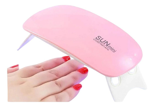 Secador De Uñas Lampara Uv Led Sun Mini - Rosado