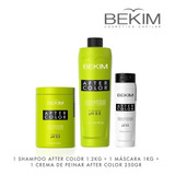 Shampoo After Color Máscara Crema Peinar 1kg Combo Bekim