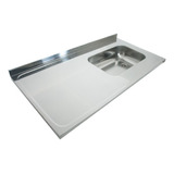 Dhinox Mesada De Cocina Con Pileta Simple Derecha Dh52 120cm