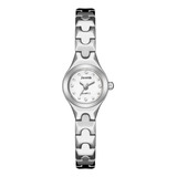 Relógio Feminino Prata Mini Luxo Quartz Analógico Pequeno Cor Do Fundo Branco