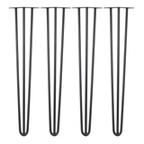 Pés De Ferro Triplo Para Mesa Kit Com 4 Hairpin Legs 70cm