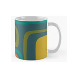 Taza Patrón Abstracto Moderno Retro De Mediados De Siglo De 