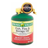 Spring Valley Fish, Flax & Borage Oil Softgels, 120 Cápsulas