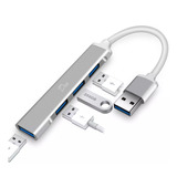 Hub Usb 3.0 De 4 Puertos Macbook Notebook Aluminio A-809