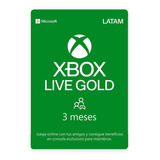 Assinatura Microsoft Xbox Live Gold De 3 Meses