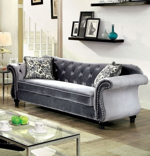 Sillon Sofa Chesterfield Troya Chenille  Talampaya Premiun