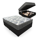 Cama Box Baú Casal + Colchão Ortobom Iso Superpocket 138x188