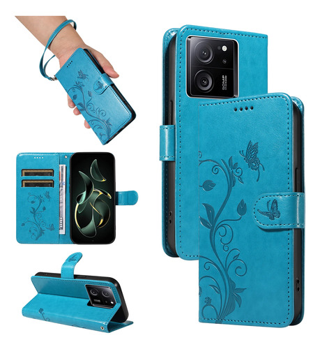 Funda De Piel Emboss Flower Card Solt Wallet Para Xiaomi Cov