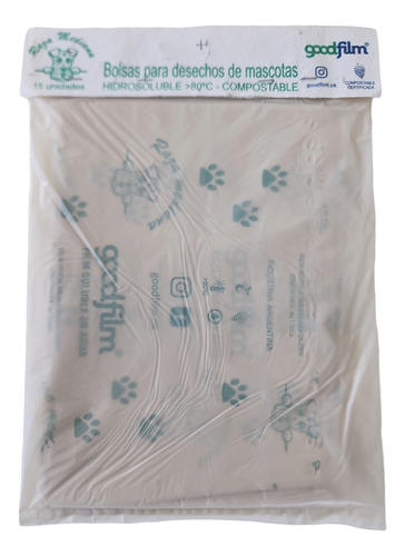 Bolsas Compostable E Hidrosoluble Para Caca De Perro X 45