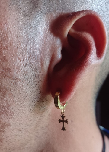 Arete Candonga Hombre Mujer Acero Inoxidable Antialérgico