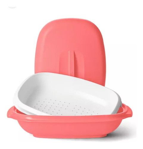 Tupperware Travessa Acutualite Baixa Com Escorredor Da Tuppe