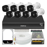 Kit Cftv 8 Cameras Full Hd Vhl 1220 Dvr Intelbras 3008 2tb