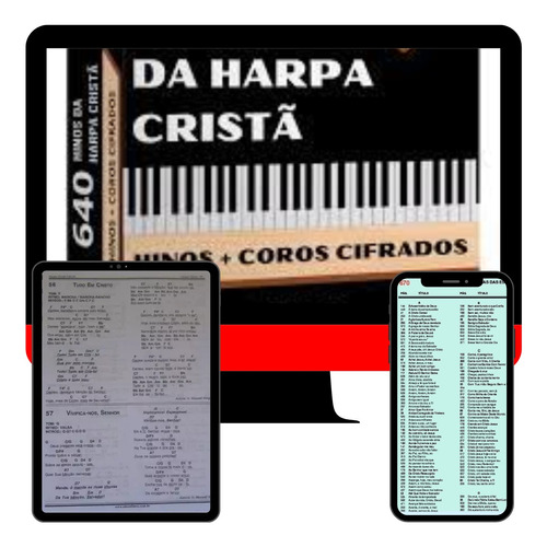 640 Hinos Harpa Cristã Cifrada P/teclado Digital Pdf