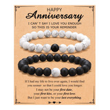 Duo Pulseras Amigos Pareja Novios Happy Anniversary B866