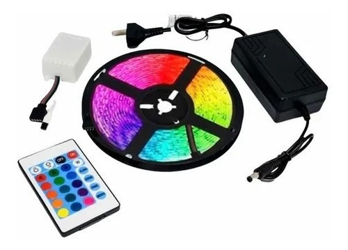 Tira Luces Led Kit Completo Rgb 5050 Control Fuente Colores