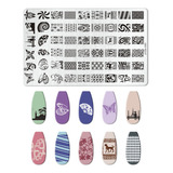 6 Placas De Stamping Surtidas De 14 X 10cm Manicure