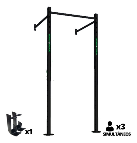 Barra Fixa Parede Agachamento Crossfit 1 Baia Funcional Rack