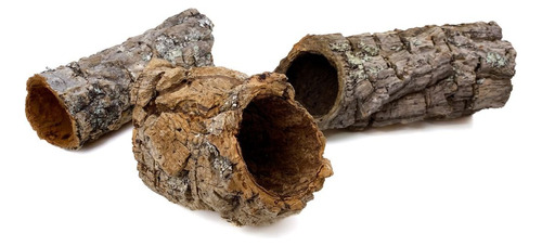 Tubo Cork Bark Natural M Para Hamster Gerbil Cobra Aquário