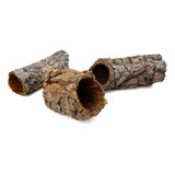 Tubo Cork Bark Natural M Para Hamster Gerbil Cobra Aquário